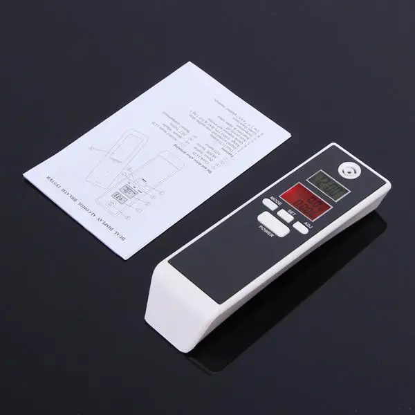 Professional Police Digital Breath Alcohol Tester Portable Dual LCD screen Display Breathalyzer