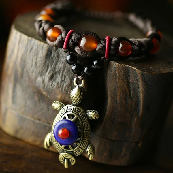 

CNANIYA brand stone bracelet charms Indian jewelry tribal ethnic style adjustable antique tortoise bracelets from India/bileklik