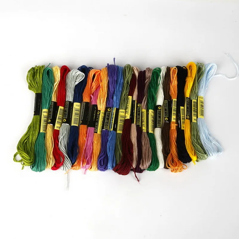 

24 pcs Cross Stitch Embroidery Thread DIY Homemade Craft Sewing Accessories 7.5m