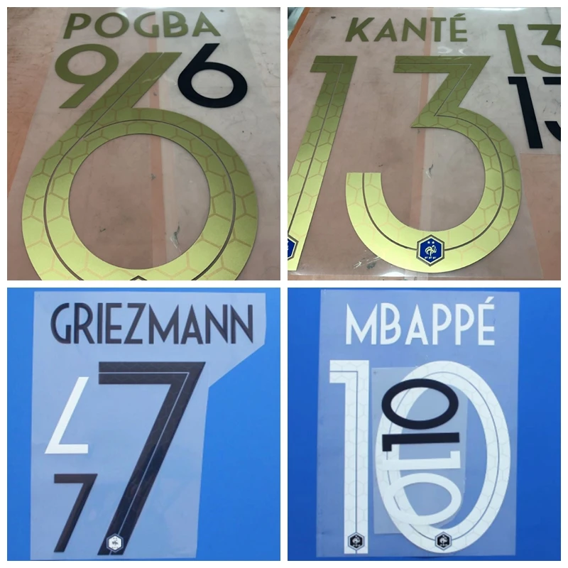 Новая Франция POGBA GRIEZMANN GIROUD MBAPPE Канте тхаувин Дембеле Домашний номер имя печати