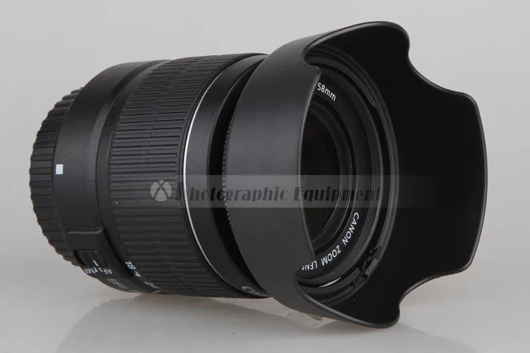 DSLR камера бленда объектива 58 мм EW-63C байонет подходит для Canon 700D Rebel T5i 100D с EF-S 18-55 мм f/3,5-5,6 IS STM 58 мм фильтр объектива