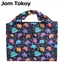 Jomtokoy/Новая сумка для покупок с принтом слона; женская складная сумка из ткани Оксфорд; многоразовая сумка для фруктов и продуктов; сумка для организации