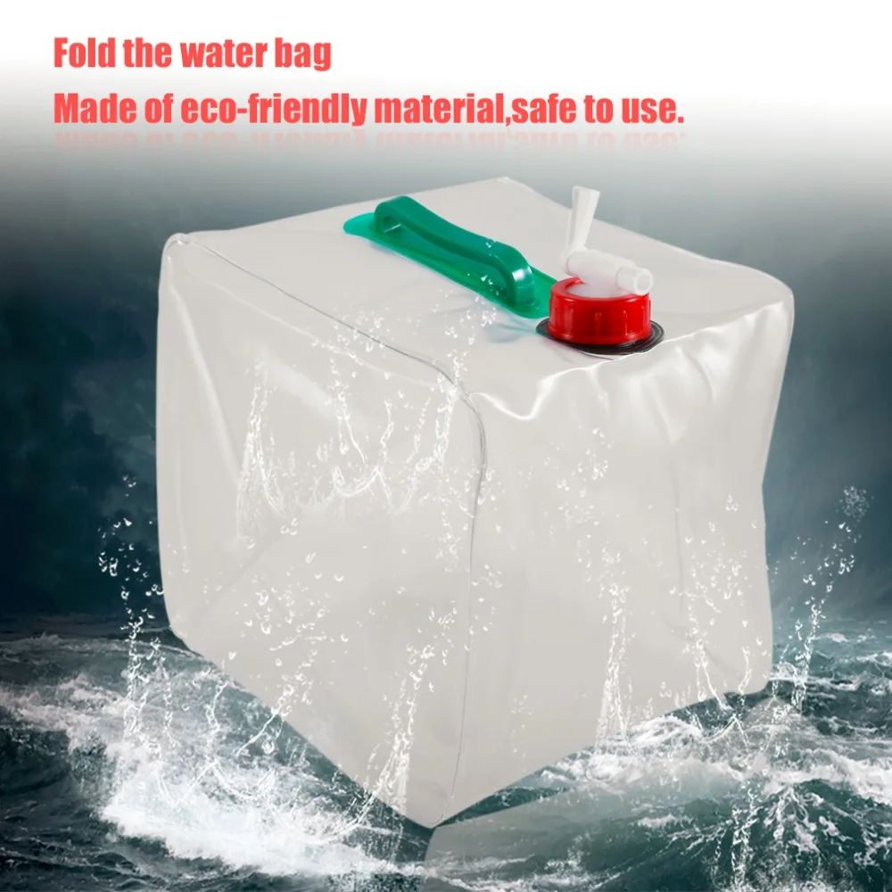 20L Portable Foldable Water Storage Bag PVC Double Handles Super Large