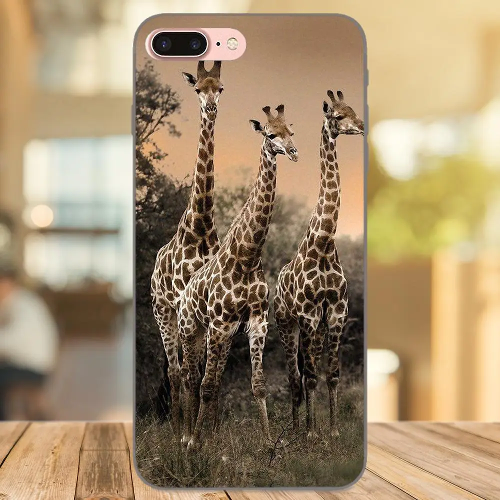Three Giraffes прекрасный животный модный дизайн тонкий чехол для Xiaomi Redmi Note 2 3 4 4A 4X 5 5A 6 6A