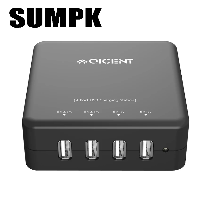 SUMPK 5V6A USB настольное зарядное устройство с 4 портами дорожное для iPhone/iPad Air 2/Samsung ЕС