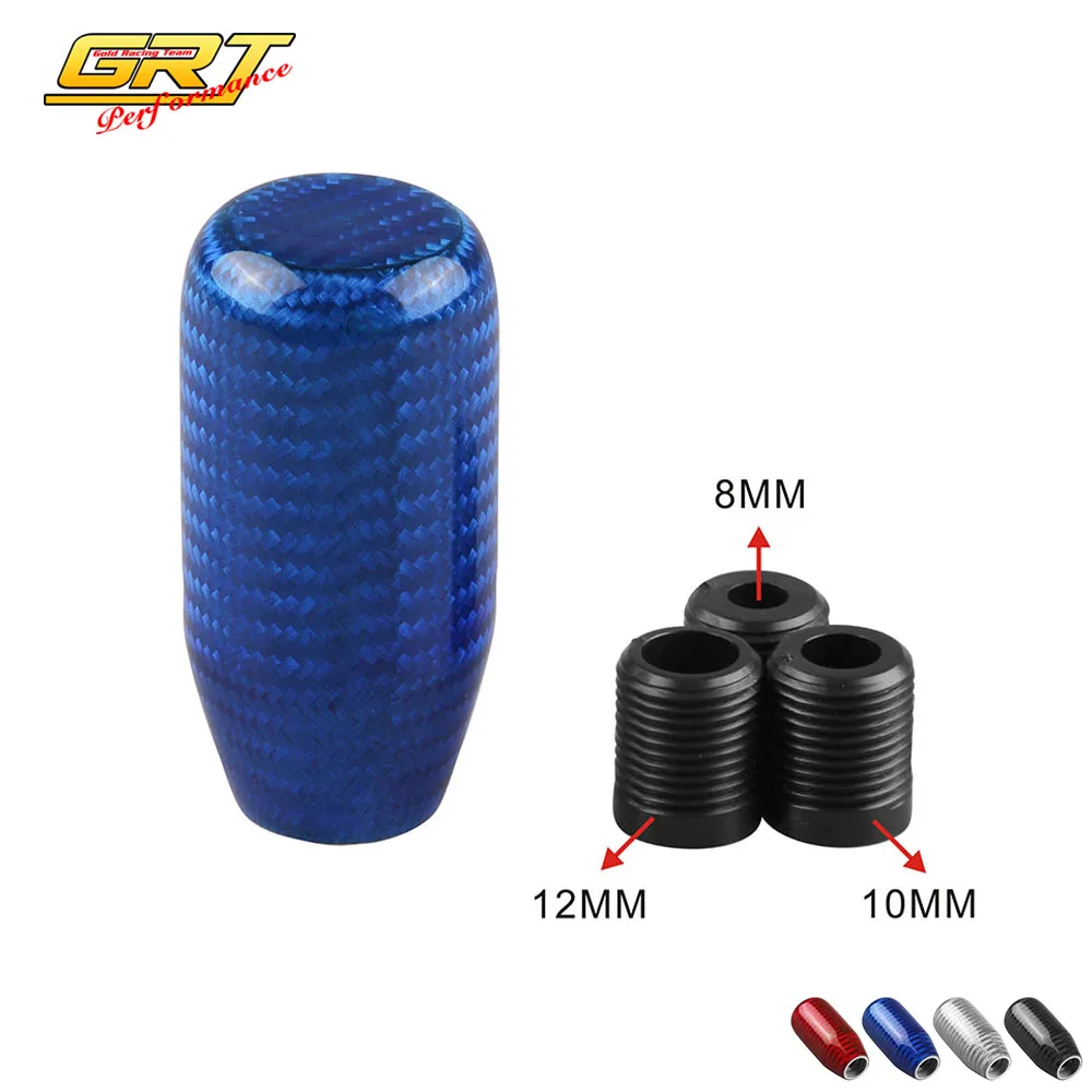 

GRT - New Black Long Carbon Fiber Manual Gear Shift Stick Shifter Lever Knob For Universal Autos SK061