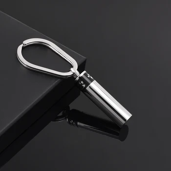

IJK2044 Newest Pet Cremation Container Wholesale,Stainless Steel Paw print Cylinder Memorial Keychain Cremation Urn Key Ring