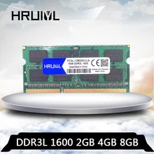HRUIYL PC3L-12800S 1600 МГц Память DDR3L 8 ГБ 4 ГБ 2 ГБ 1600 МГц для ноутбука sodimm Ram PC3L 12800 1,35 V notebook sdram Memoria