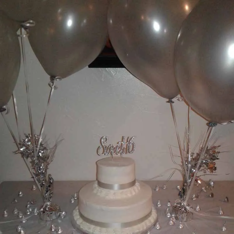 Gold silver Rhinestones Sweet 16 Cake Topper boy girl 16th Birthday Party Anniversary Decoration favor Supplies