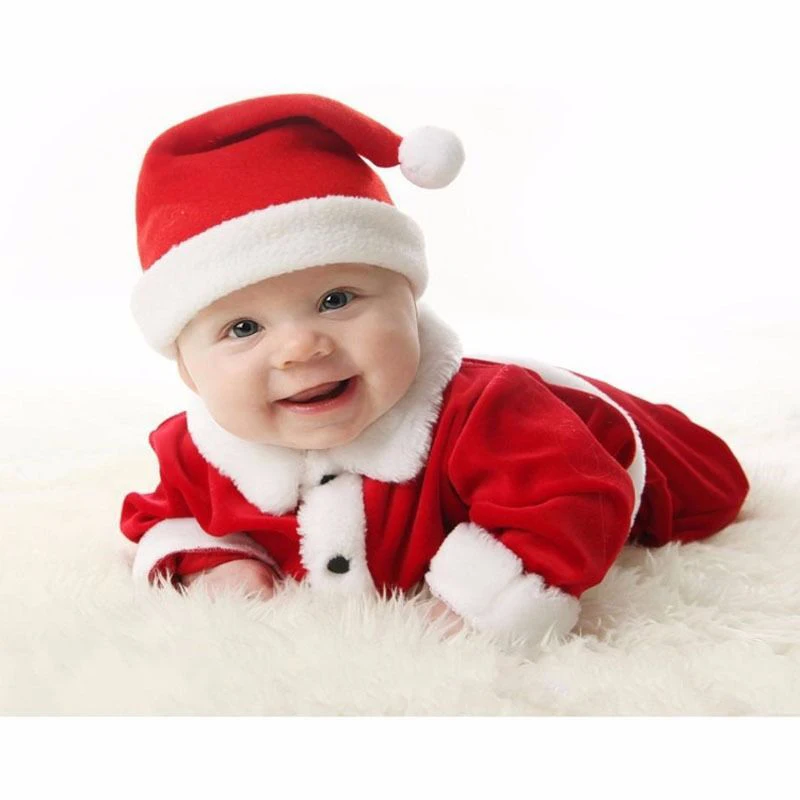 Рождественский костюм, одежда костюм Санта-Клауса для маленьких девочек и мальчиков, пальто для новорожденных, штаны костюм с шапочкой комплект для новорожденных, г., год
