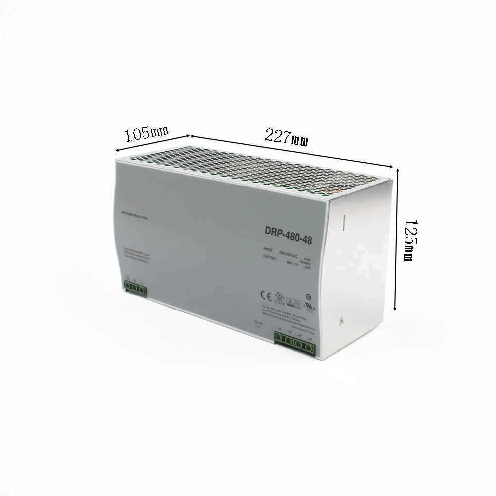 MEAN WELL din рейка питание 480 Вт 24 В мощность suply meanwell ac dc конвертер DRP 20A в промышленный