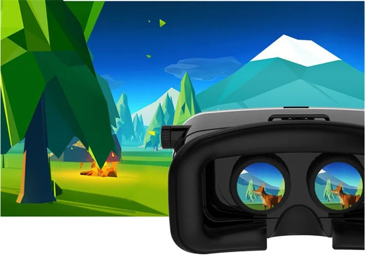 Real 3D Glasses Cardboard!Adjustsble 3D VR Box Virtual Reality Movie Game Glasses For 4.7-6.0 inch Phone + Bluetooth Remote Control