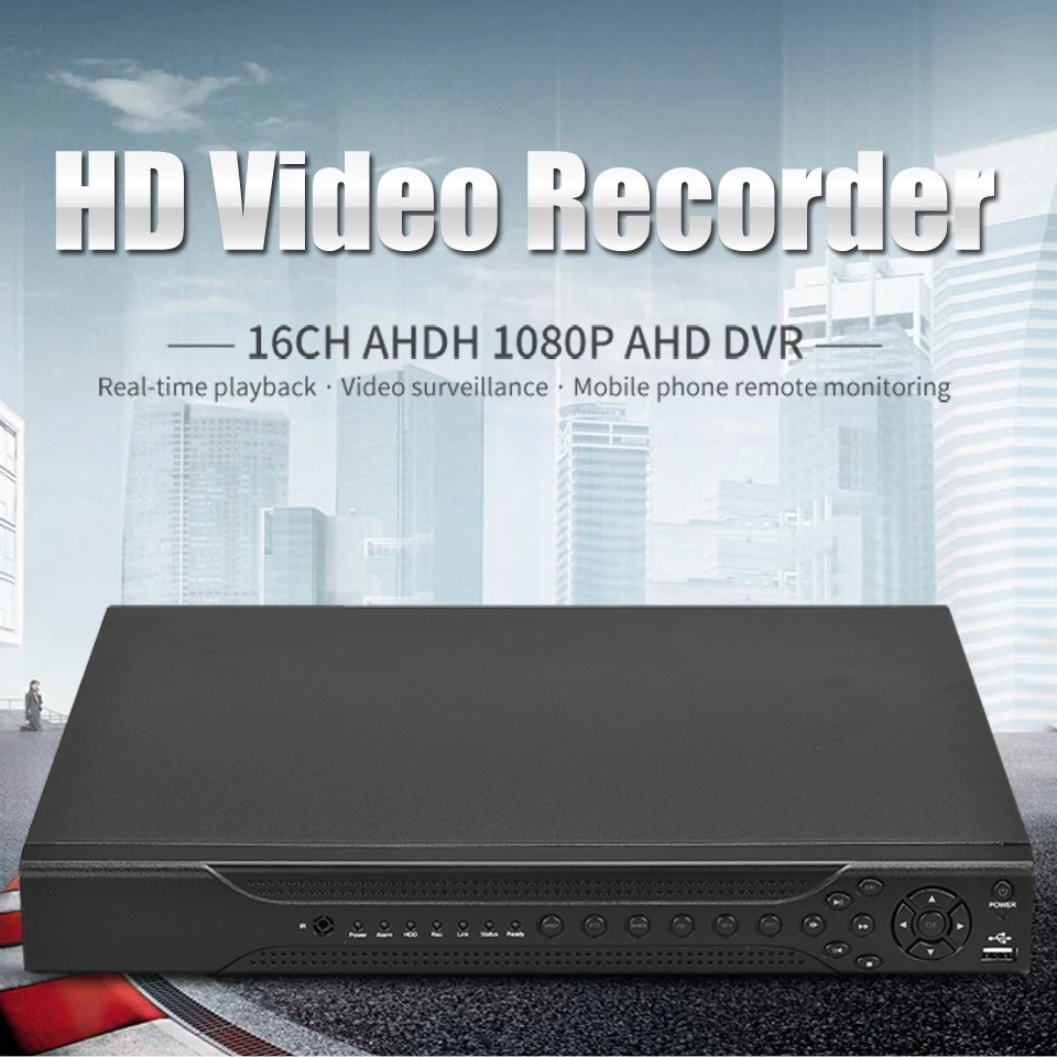 BESDER 16CH 1080P AHD CCTV DVR 16 канальный AHDH гибридный видеорегистратор ONVIF PTZ 4 сигнал