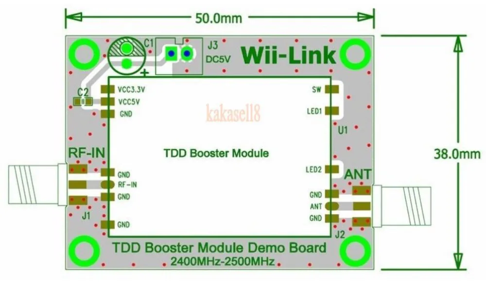 2,4G 2W усилитель мощности модуль усилитель сигнала для wifi/Zigbe радиоприемопередатчик