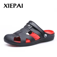 Г. Новая летняя обувь мужские пляжные сандалии тапочки с отверстиями мужская светящаяся повседневная обувь уличная модная мужская обувь на плоской подошве