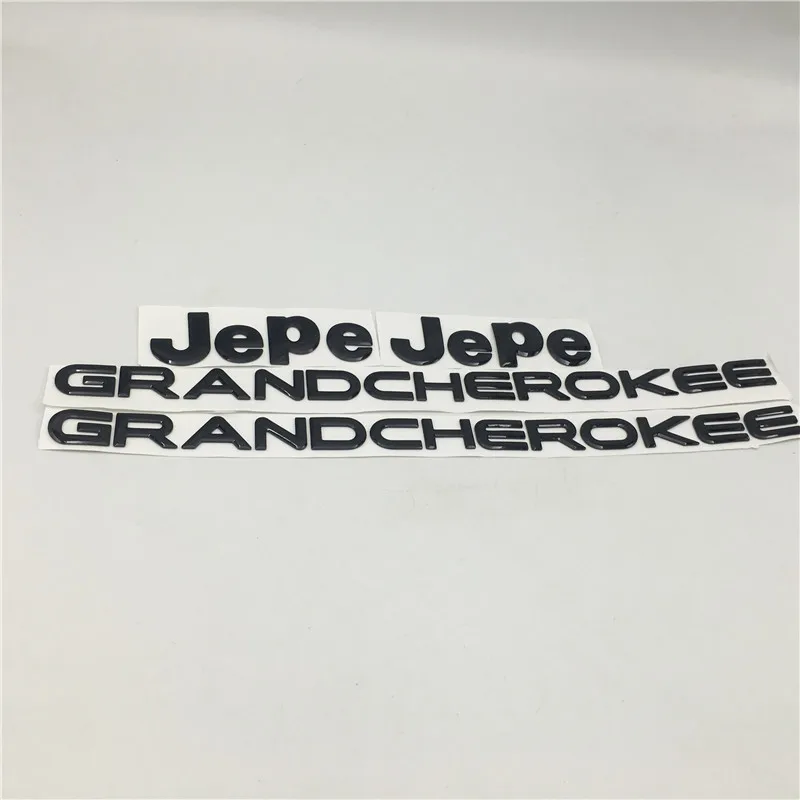 

Black & Silver For Jeep Grand Cherokee Patriot Wrangler Compass Renegade Rear Trunk Fender Emblem Letters Nameplate Decal