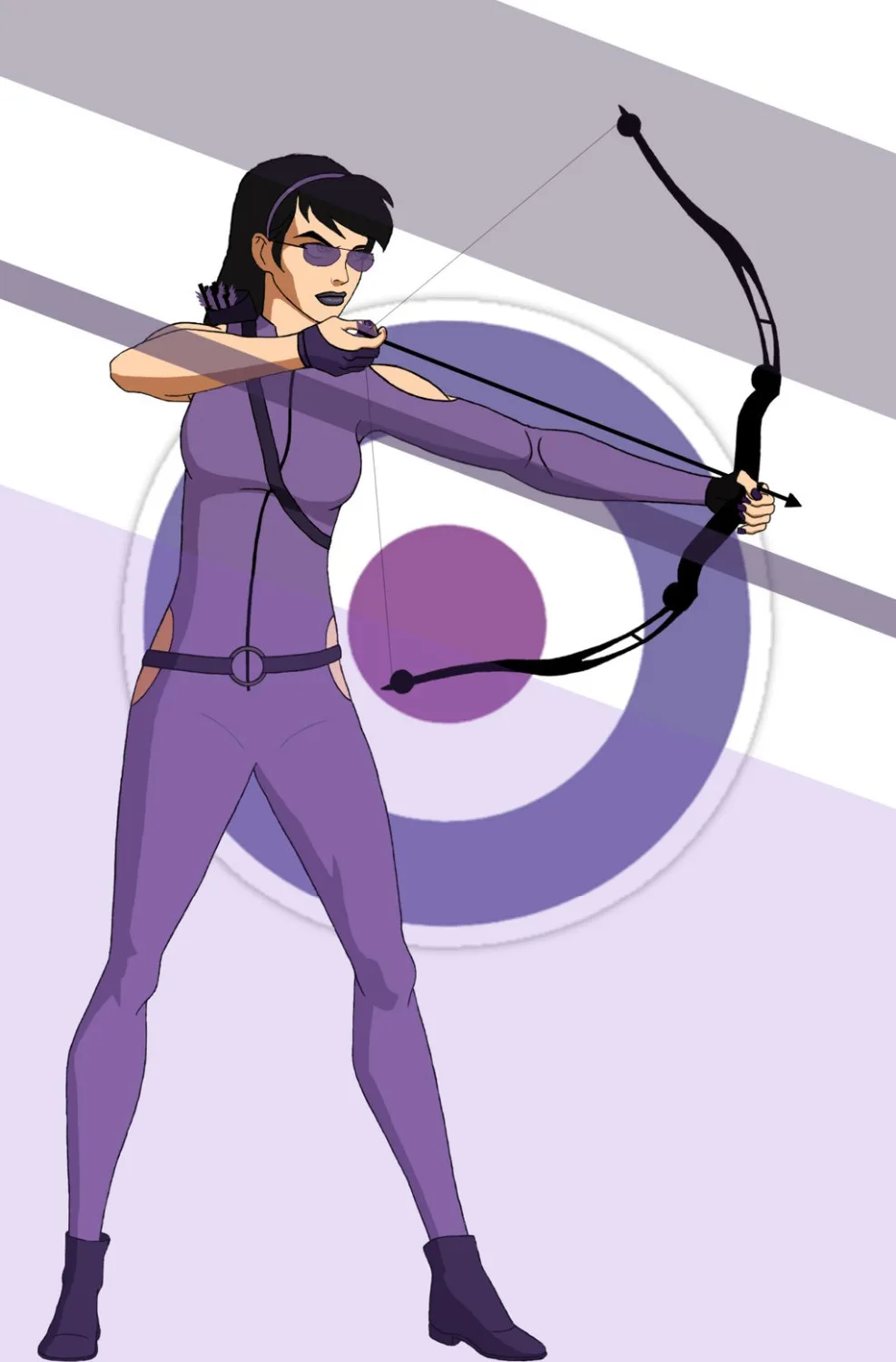 Бесплатная доставка DHL сексуальный женский костюм Kate Bishop фиолетовый лайкра
