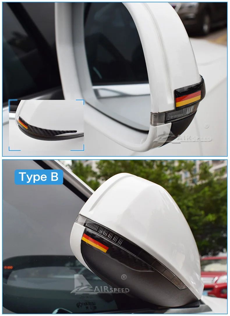 Carbon Fiber Car Rearview Mirror Stickers Anti-collision Strips B-pillar for BMW E90 E60 F30 F34 F10 F20 X1 X3 X4 X5 X6 (8)