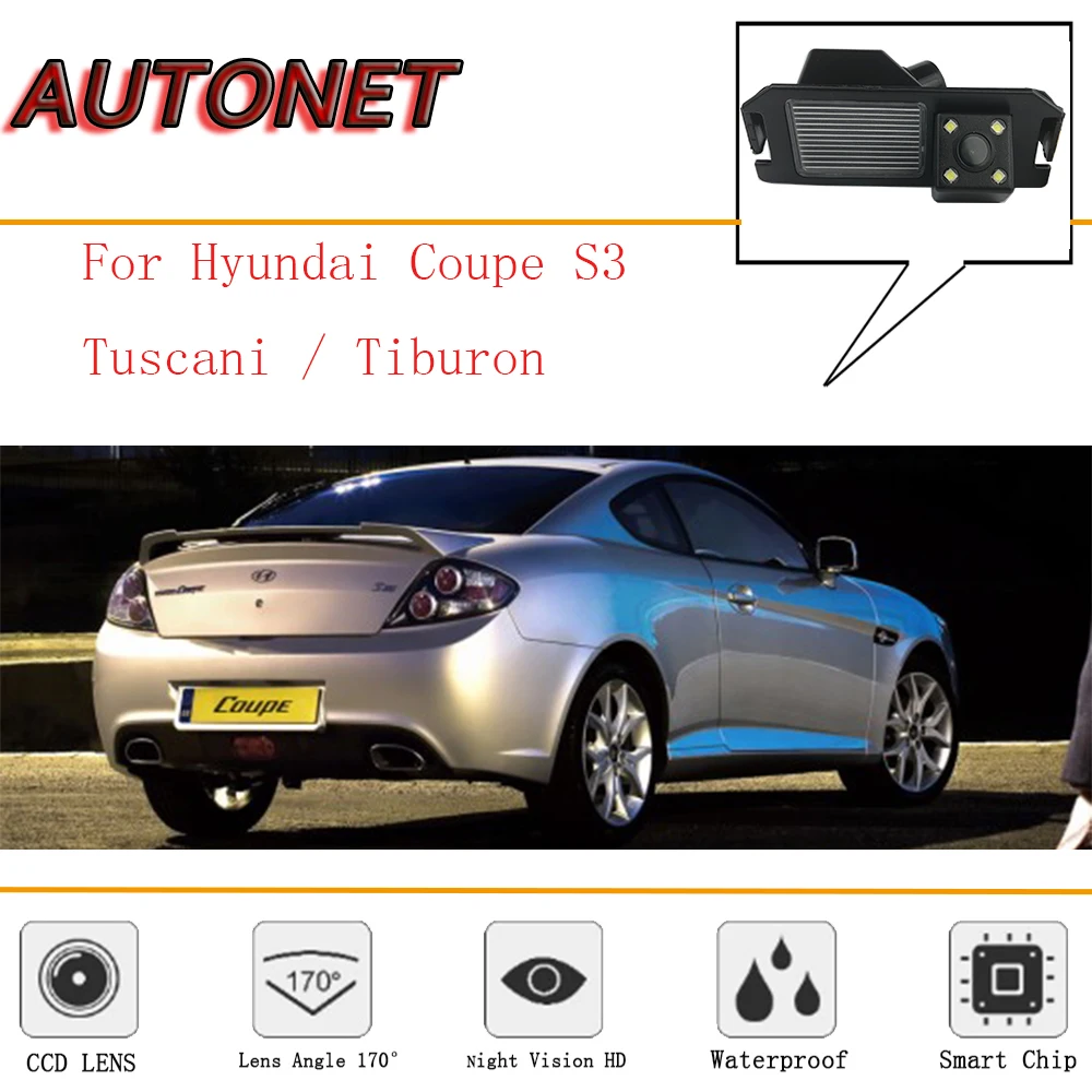 AUTONET камера заднего вида для hyundai Coupe S3/Tuscani/Tiburon 2002~ 2008/CCD/ночное видение/камера заднего вида/номерной знак камера