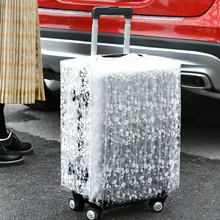 Необычный, прозрачный, толстый ПВХ чехол на колесиках, одежда, пылезащитный чехол, уличная дорожная одежда для дождливой погоды, устойчивый Защитный чехол