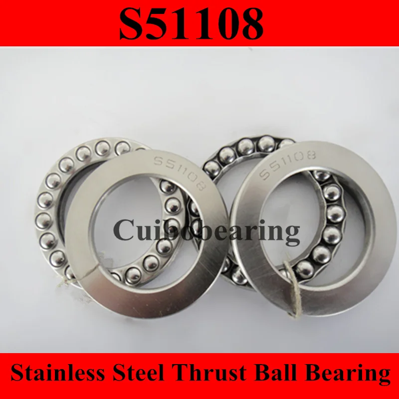 Stainless Steel Thrust Ball Bearing S51108 Size40*60*13mm Bearings
