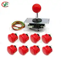 เดิม Sanwa JLF-TP-8YT 5Pin สติกเกอร์ + 8 OBSF-30 ปุ่มกดอาเขตจอยสติ๊ก D Iy ชุดชิ้นส่วน