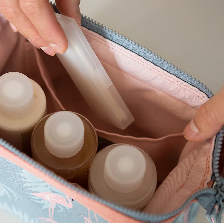 المنظم متعددة الوظائف السفر للماء حقيبة ماكياج محمولة أدوات الزينة فلامنغو حار جودة التجميل حقيبة المرأة حقيبة مستحضرات تجميل