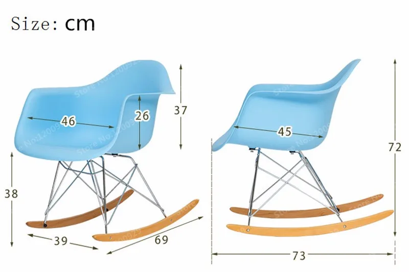 Повседневная Пластиковый Стул Отдыха, Кресла-Качалки Современная Мода Спальня Гостиная Мебель для Стол Дома