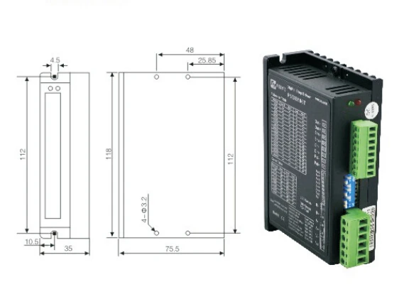 

Two phase hybrid stepping motor driver dsp control 24-50v 1.5-5.6A 25600 segments 2MHZ pul inputi