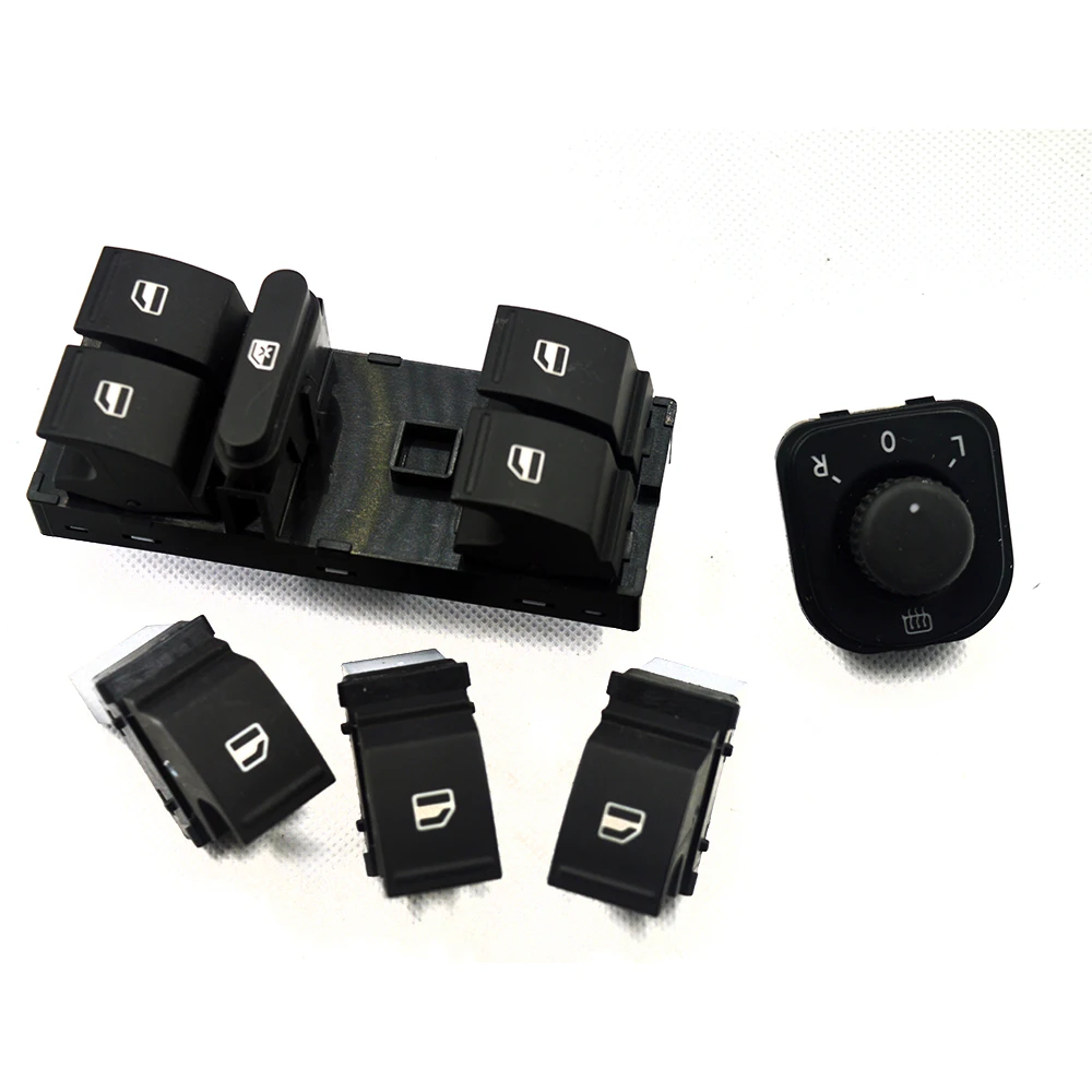 5Pcs New Power mirror switch Window Switch Button For Volkswagen VW Jetta MK5 golf 5 6 tiguan
