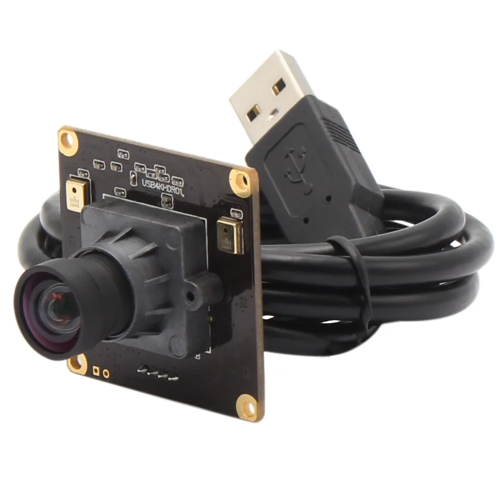 Без искажений 4K 3840x2160 USB веб-камера мини 38*38 мм USB модуль камеры для Windows Android Linux UVC