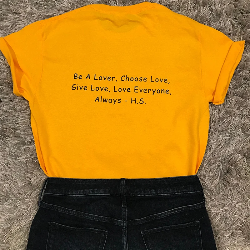 Повседневные футболки с графическим принтом «Гарри Стайлс», женские топы с надписью «Be A Lover», «Love All», футболка на День святого Валентина