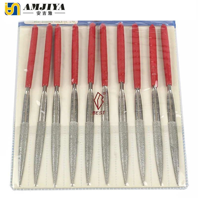 

Free Shipping 10PCS Half-Round Shape Diamond Needle Files Hand Tools for Grinding Or Polishing