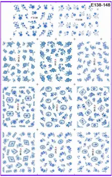 

11 PACKS / LOT 3D SIMULATION CHINA BLUE SELF-ADHESIVE NAIL TATTOOS STICKER E138-148