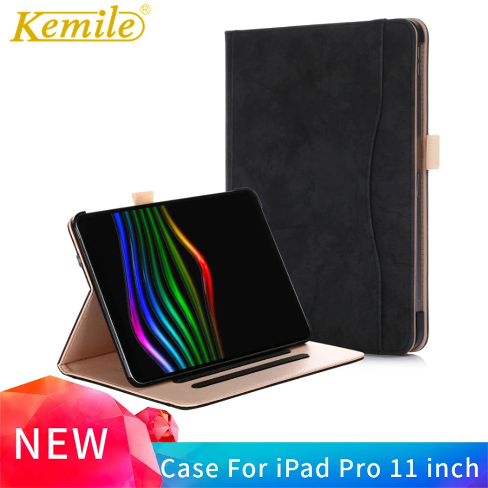 

Kemile for iPad Pro 11 case Support Pencil Charging Smart Leather Stand Cover Auto Sleep/Wake for iPad Pro 11 case