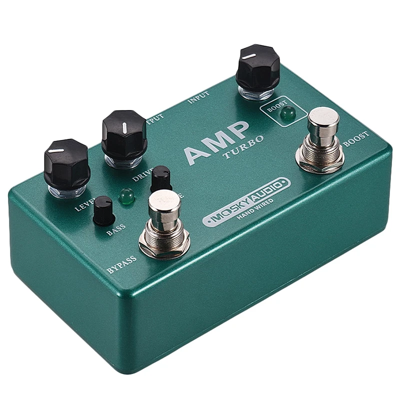 Mosky Amp Turbo Guitar Effect Pedal 2 в 1 Boost Overdrive Effects True Bypass | Спорт и развлечения