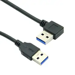 0,4 м прямоугольный 90 градусов USB 3,0 A Тип папа прямой A Тип папа кабель для передачи данных