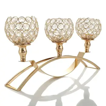 

ERMAKOVA Crystal Candle Holder Modern Lantern Romantic Candlestick Home Table Party Wedding Decoration Gift