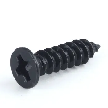 

100Pcs M1.4 M1.7 M2 M2.3 M2.6 DIN7982 KA Black Self-tapping Screws Countersunk Flat Head Electronic Small Screws
