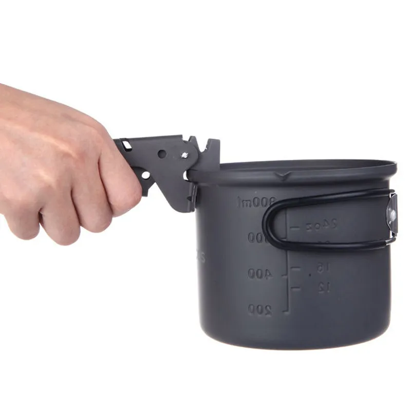 1 piezas Camping Picnic Pot Gripper Pan Bowl Pot utensilios pinza Clip mano abrazadera de aleación de aluminio al aire libre Camping cocina Gadget