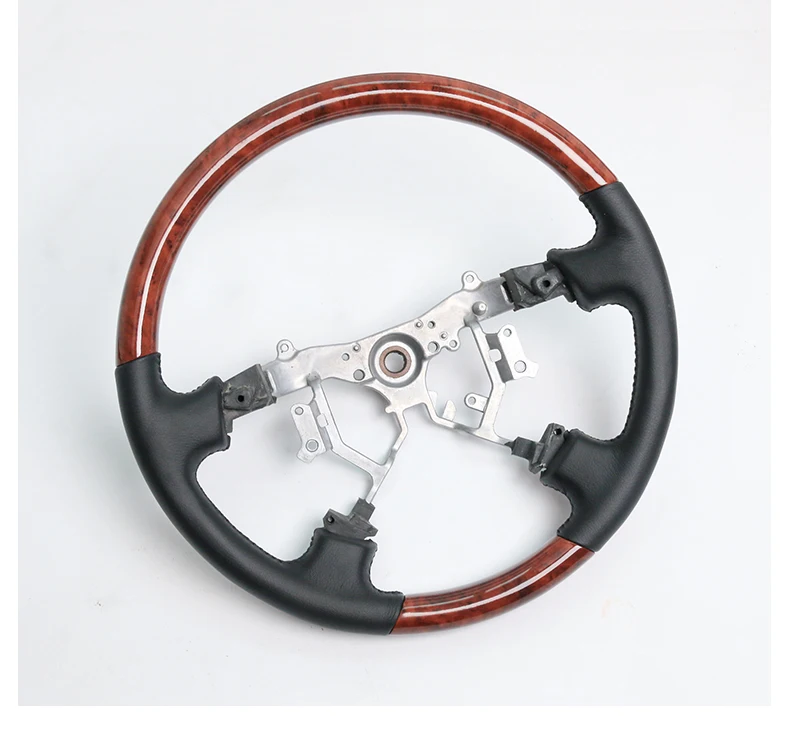 Wooden Steering Wheel Gear Shift Knob For Toyota Land Cruiser Prado 120