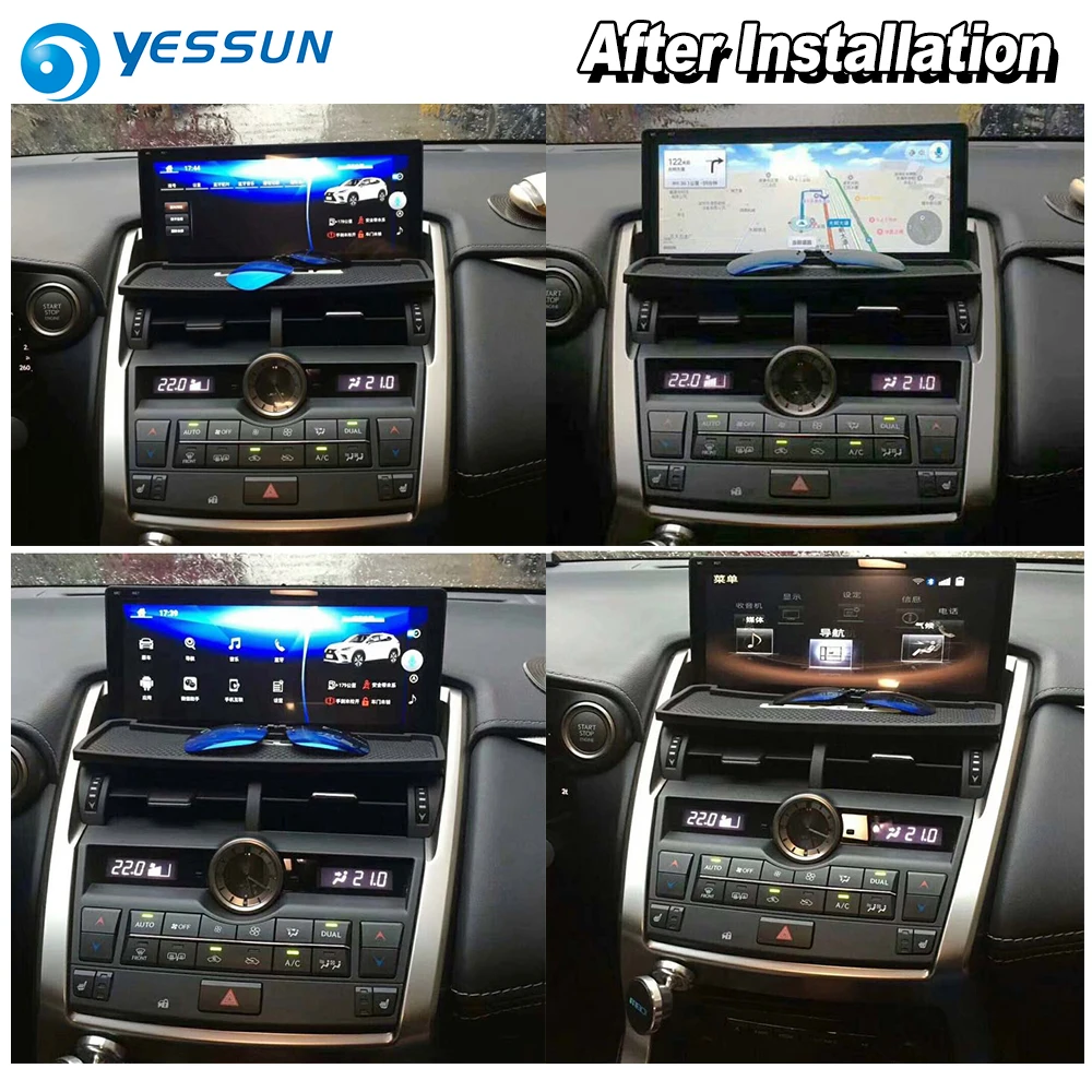 Best YESSUN 10.25" For Lexus NX 200t NX 300 2014~2016 Car Android Carplay GPS Navi maps Navigation Player Radio Stereo WiFi no DVD 2
