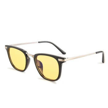 

Gudzws Anti Blue Light Glasses Rectangle Plastic Frame with Metal Bridge Temple Rays Blocking Protect Eyes Vision Unisex