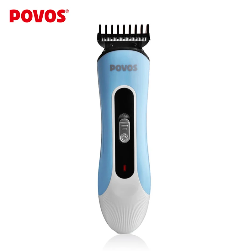 

POVOS Blue Waterproof Baby Child Rechargeable Quite Electric Hair Clipper Hair Trimmers Cutting Haircut Styling Tools PR3011