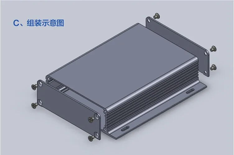 1 шт. 104x28x20 мм алюминиевый корпус DIY PCB проектная коробка для электроники ограждающая панель настенный монтажный Штампованный корпус