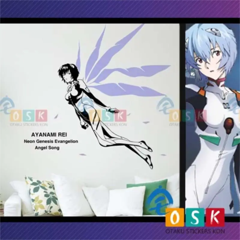 

Ling Bo Li Ming Hong Kong wall blessing Evangelion EVA theater version of the animated stickers around the pain car stickers