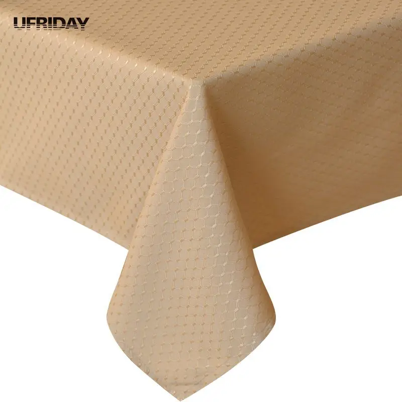 

UFRIDAY New Gold Tablecloth Tafelkleed Modern Rectangular Table Cloth Hotel Party Wedding Dining Coffee Waterproof Tablecloths