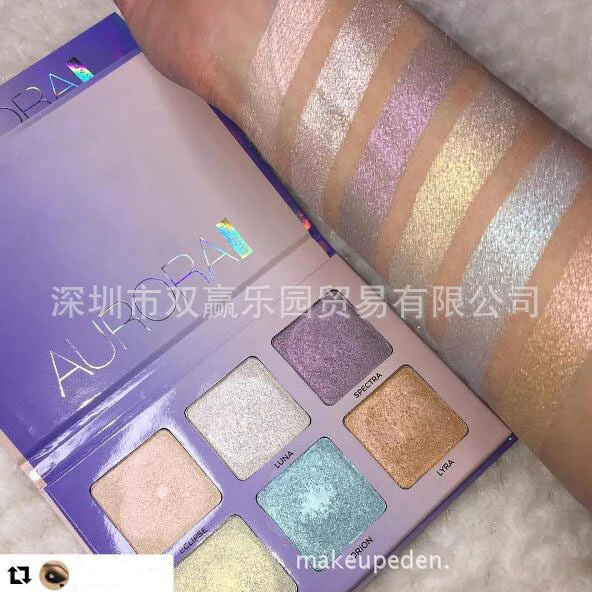 Miss Rose Moonchild Aurora светящийся Набор теней для век Палетка теней для век с блестками Pallete HighlighterBronzer контурная палитра для макияжа лица