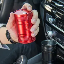 Портативная автомобильная пепельница с крышкой, пепельница из алюминиевого сплава для путешествий, офиса, автомобиля, подарок