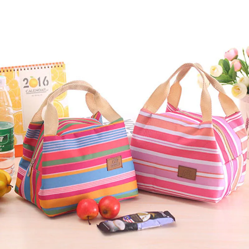 New 2018 Portable Insulated Canvas lunch Bag Thermal Food Picnic Lunch